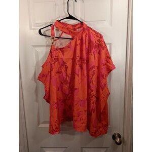Shein Top Size L Pink And Orange *Looks Big See Measurements